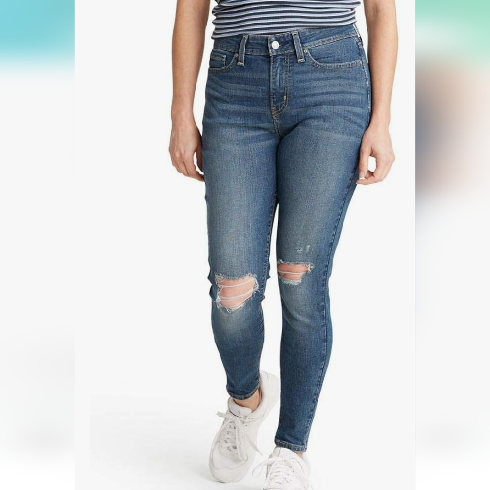 12S Signature Levi Strauss Mid Rise Super Skinny Jeans NWT - Picture 2 of 11